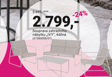 Souprava zahradního nábytku „IVY“