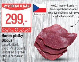 Hovězí plátky Globus