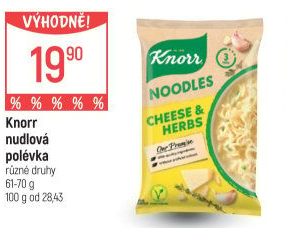 Instantní polévky nudlové Noodles Knorr