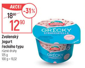 Ochucený jogurt řeckého typu Zvolenský