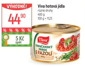 Párek trenčanský s fazolí Viva