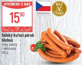 Párky kuřecí Selské Globus