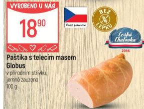 Paštika s telecím masem Játrovka Globus