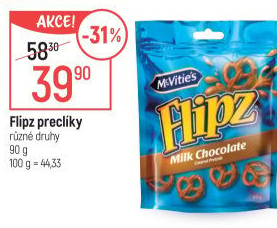 Preclíky v polevě Flipz McVitie'