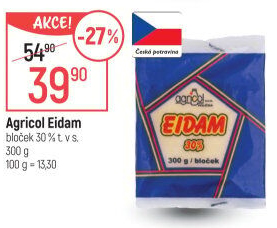 Sýr Eidam 30% Agricol