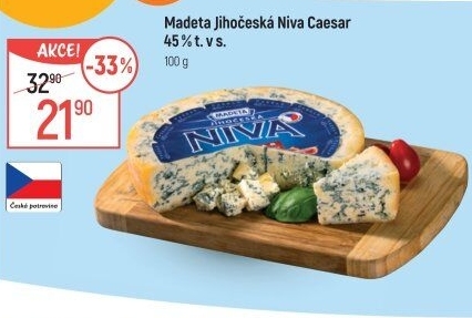 Sýr Niva Caesar Jihočeská 45% Madeta