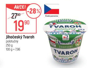 Tvaroh polotučný Jihočeský Madeta