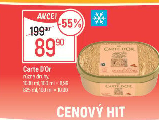 Zmrzlina ve vaničce Carte D'