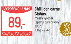 Chilli con carne ve skle Globus