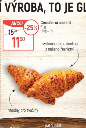 Croissant multicereální