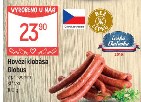 Hovězí klobása Globus