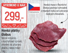 Hovězí plátky Globus