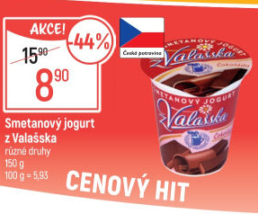 Jogurt smetanový ochucený z Valašska Mlékárna Valašské Meziříčí