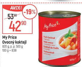 Kompot ovocný koktejl My Price