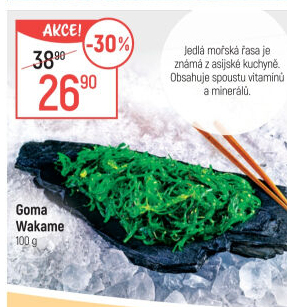 Mořské řasy Goma Wakame