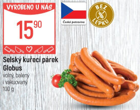 Párky kuřecí Selské Globus
