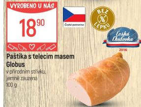 Paštika s telecím masem Játrovka Globus