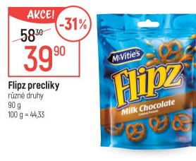 Preclíky v polevě Flipz McVitie'