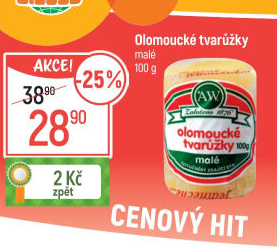 Sýr tvarůžky olomoucké A.W.
