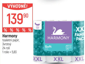Toaletní papír 3vrstvý Harmony