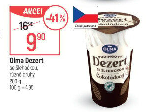 Dezert pudink se šlehačkou Olma