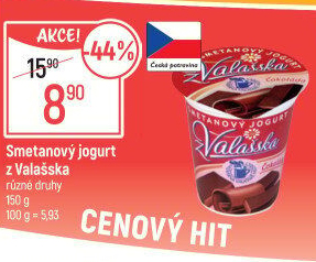 Jogurt smetanový ochucený z Valašska Mlékárna Valašské Meziříčí