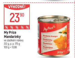 Kompot mandarinky My Price