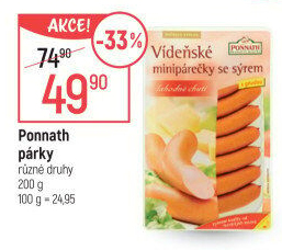 Minipárečky vídeňské se sýrem Ponnath