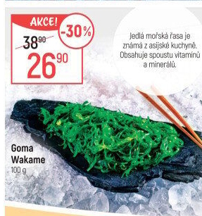 Mořské řasy Goma Wakame