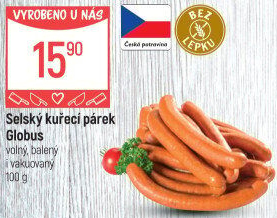 Párky kuřecí Selské Globus