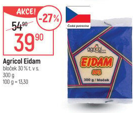 Sýr Eidam 30% Agricol