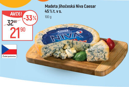 Sýr Niva Caesar Jihočeská 45% Madeta