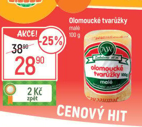 Sýr tvarůžky olomoucké A.W.
