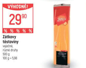 Těstoviny vaječné Zátkovy