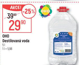 Voda destilovaná OHO