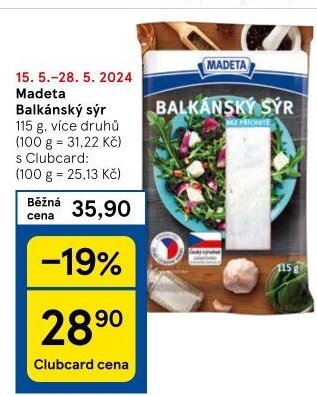 Balkánský sýr Madeta