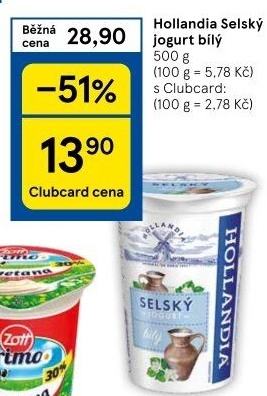 Bílý jogurt selský Hollandia