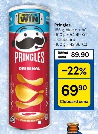 Chipsy Pringles - tubus