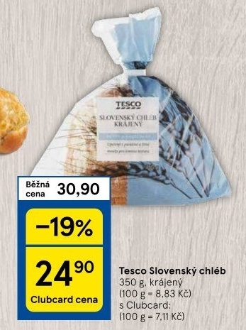 Chléb slovenský Tesco