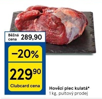 Hovězí plec kulatá - falešná svíčková