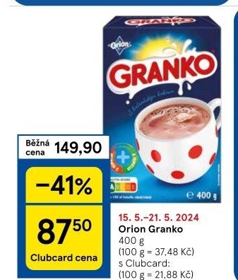 Instantní kakao Granko Orion
