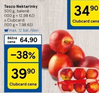 Nektarinky Tesco
