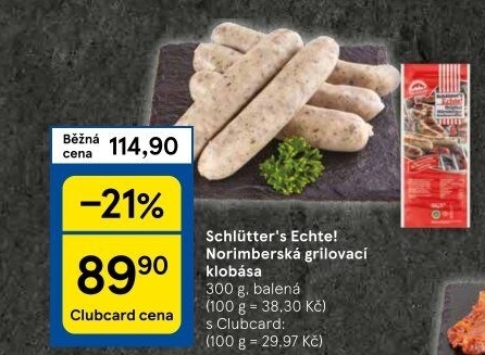Norimberská klobása Schlütter'