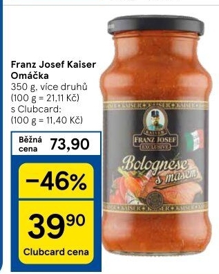 Omáčky na těstoviny Exclusive Franz Josef Kaiser