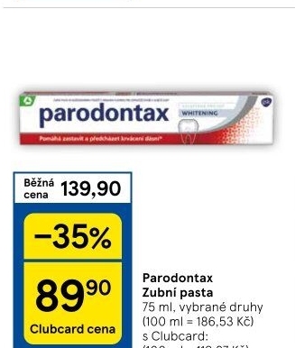 Pasty na zuby Parodontax