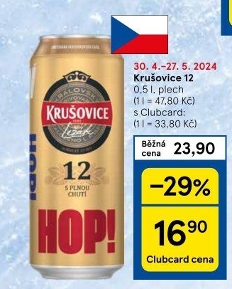 Pivo světlé Královský ležák 12° Krušovice