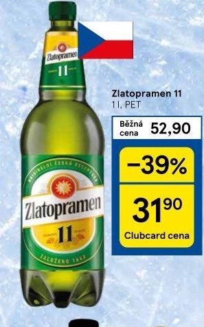 Pivo světlý ležák 11° Zlatopramen