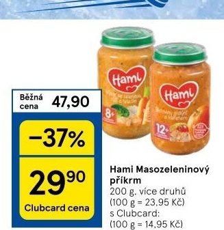 Příkrm masozeleninový Hami