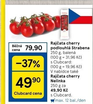 Rajčata cherry keříková Čerstvě utrženo