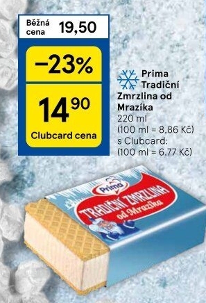 Tradiční zmrzlina od Mrazíka Prima